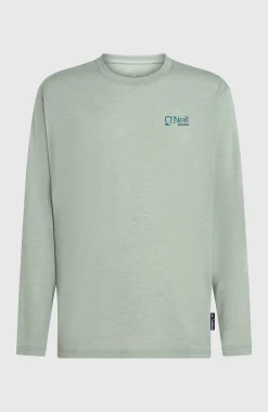Homme O'Neill T-Shirts|Protection Anti-Uv-HommesT-shirt manches longues Hybrid Polygiene| Vert