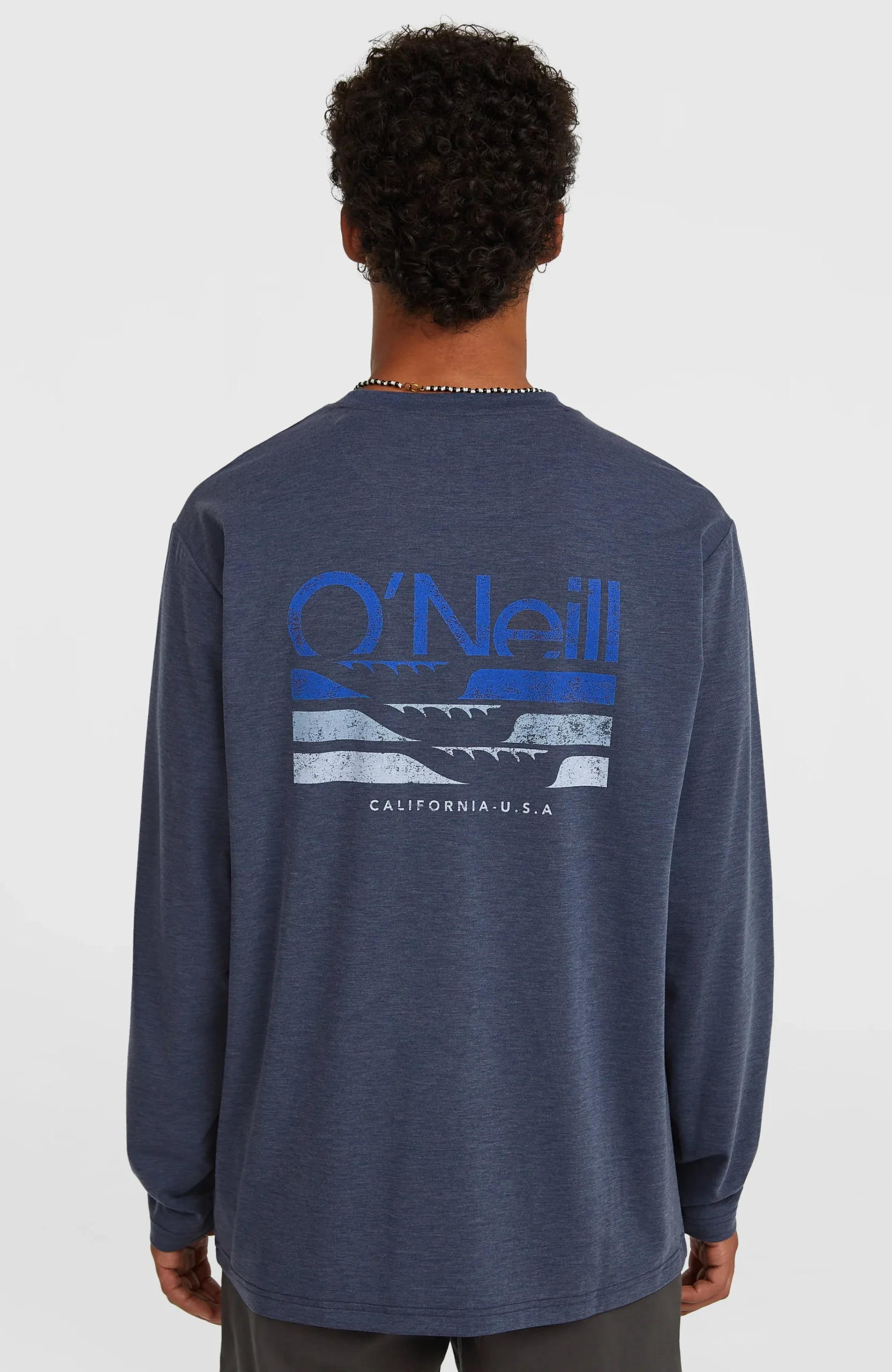 Homme O'Neill T-Shirts|Protection Anti-Uv-HommesT-shirt manches longues Hybrid Polygiene| Bleu