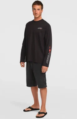 Homme O'Neill T-Shirts|Protection Anti-Uv-HommesT-shirt manches longues Essentials 90s Logo| Noire