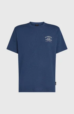 Homme O'Neill T-Shirts|Protection Anti-Uv-HommesT-shirt Melange Chest-Print| Bleu