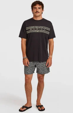 Homme O'Neill T-Shirts|Protection Anti-Uv-HommesT-shirt Flower Stripe| Noire