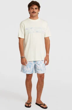Homme O'Neill T-Shirts|Protection Anti-Uv-HommesT-shirt Flower Stripe| Blanc