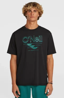Homme O'Neill T-Shirts|Protection Anti-Uv-HommesT-shirt Hybrid UPF 50+ Polygiene Graphic| Noire