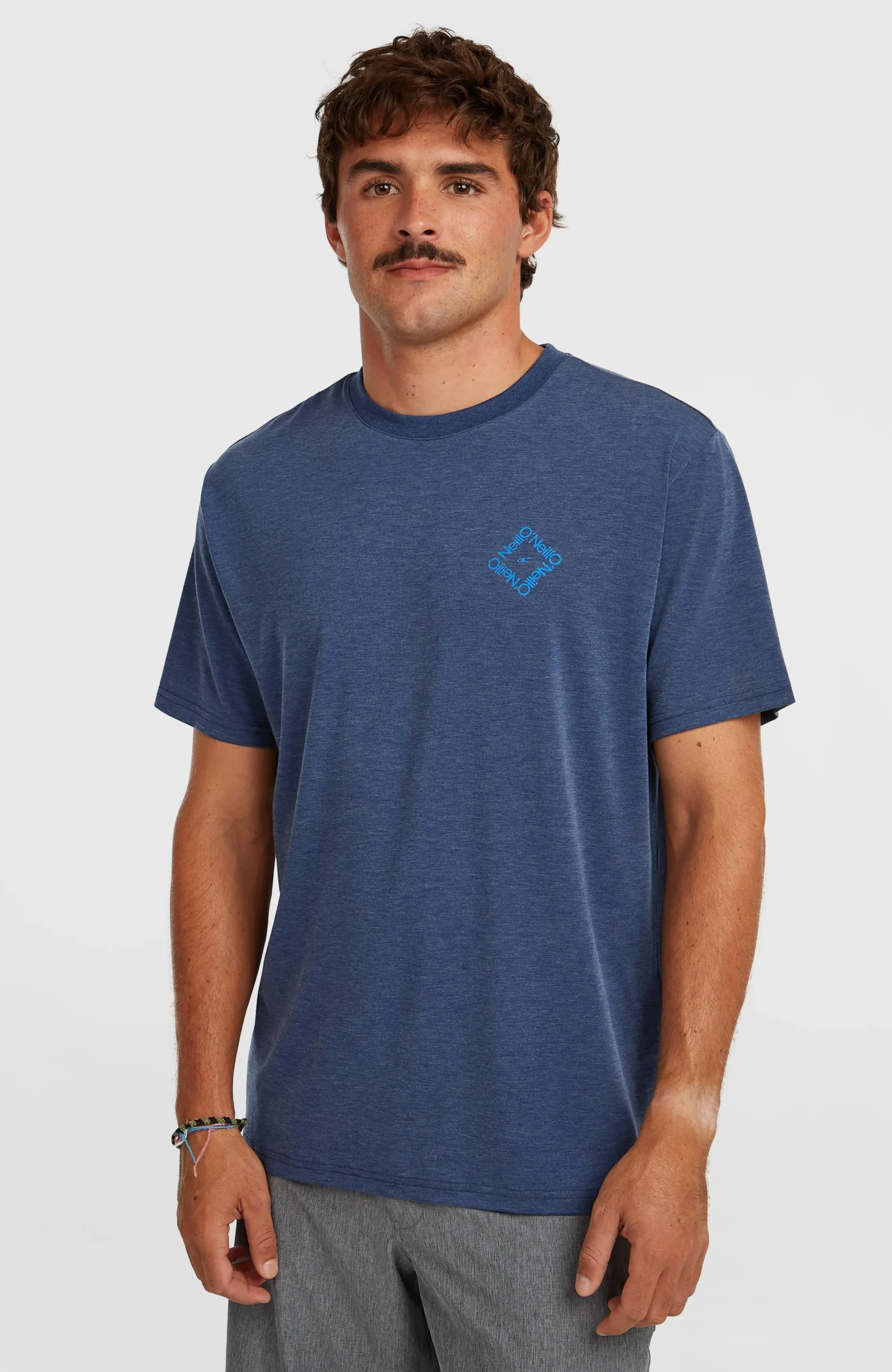 Homme O'Neill T-Shirts|Protection Anti-Uv-HommesT-shirt Hybrid Polygiene Back-Print| Bleu