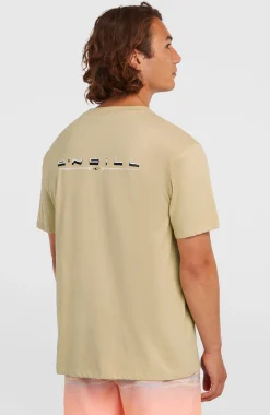 Homme O'Neill T-Shirts|Protection Anti-Uv-HommesT-shirt Retro Back-Print| Beige