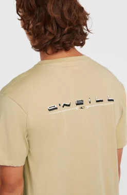 Homme O'Neill T-Shirts|Protection Anti-Uv-HommesT-shirt Retro Back-Print| Beige
