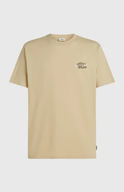Homme O'Neill T-Shirts|Protection Anti-Uv-HommesT-shirt Retro Back-Print| Beige