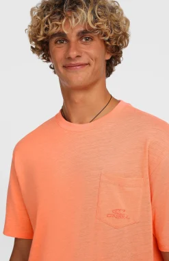 Homme O'Neill T-Shirts|Protection Anti-Uv-HommesT-shirt Slub Chest Pocket| Orange