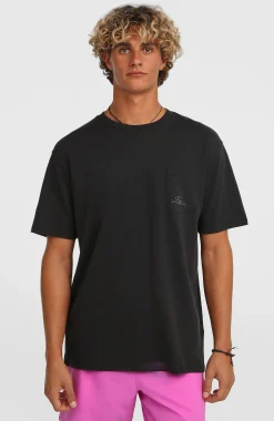 Homme O'Neill T-Shirts|Protection Anti-Uv-HommesT-shirt Slub Chest Pocket| Noire