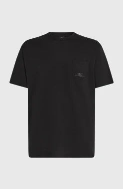 Homme O'Neill T-Shirts|Protection Anti-Uv-HommesT-shirt Slub Chest Pocket| Noire