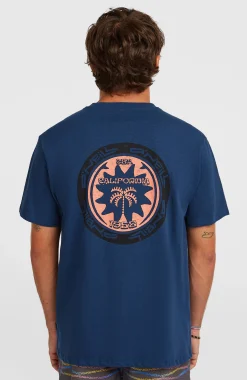 Homme O'Neill T-Shirts|Protection Anti-Uv-HommesT-shirt Slub Back-Print| Bleu
