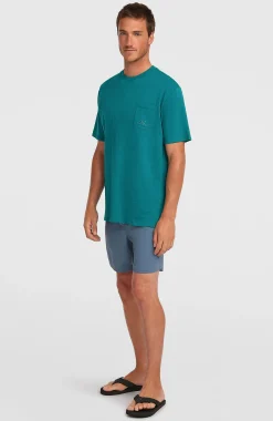 Homme O'Neill T-Shirts|Protection Anti-Uv-HommesT-shirt Slub Chest Pocket| Vert