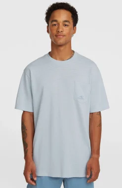 Homme O'Neill T-Shirts|Protection Anti-Uv-HommesT-shirt Slub Chest Pocket| Bleu