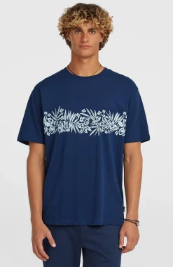 Homme O'Neill T-Shirts|Protection Anti-Uv-HommesT-shirt Uni Flower| Bleu