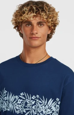 Homme O'Neill T-Shirts|Protection Anti-Uv-HommesT-shirt Uni Flower| Bleu