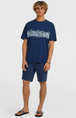Homme O'Neill T-Shirts|Protection Anti-Uv-HommesT-shirt Uni Flower| Bleu