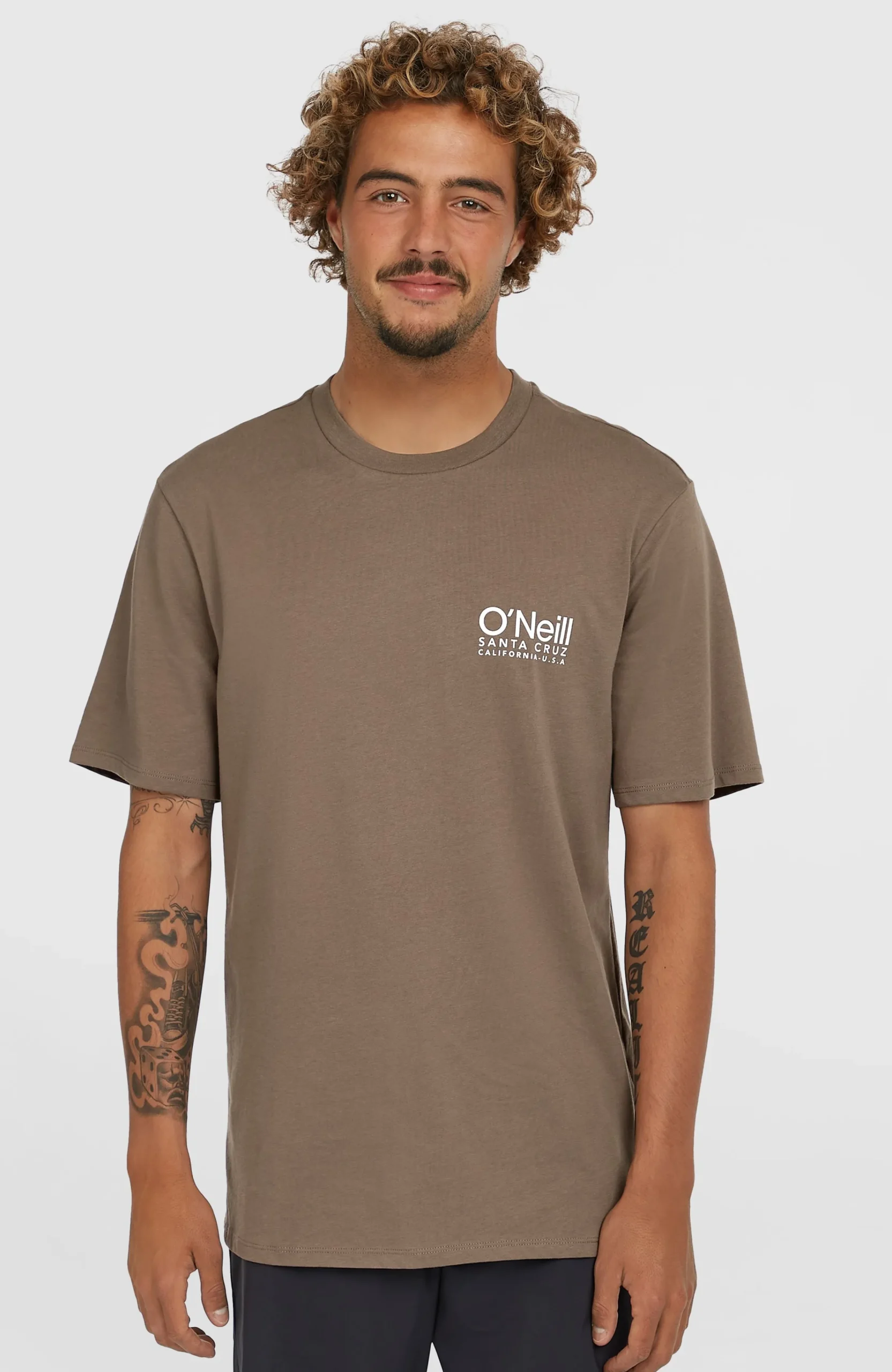 Homme O'Neill T-Shirts|Protection Anti-Uv-HommesT-shirt Original Cali Logo| Brun
