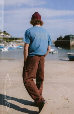 Homme O'Neill T-Shirts|Protection Anti-Uv-HommesT-shirt O'Riginals Retro Back-Print| Bleu