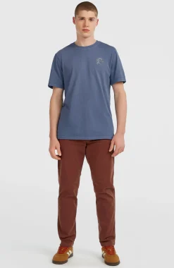 Homme O'Neill T-Shirts|Protection Anti-Uv-HommesT-shirt O'Riginals Retro Back-Print| Bleu