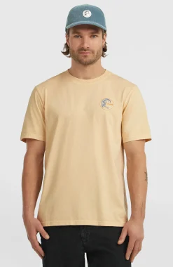 Homme O'Neill T-Shirts|Protection Anti-Uv-HommesT-shirt O'Riginals Retro Back-Print| Beige