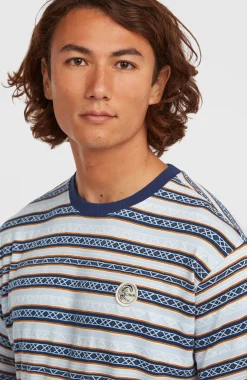 Homme O'Neill T-Shirts|Protection Anti-Uv-HommesT-shirt O'Riginals Stripe| Bleu
