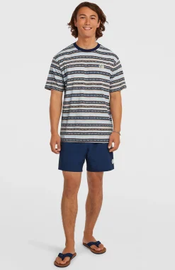 Homme O'Neill T-Shirts|Protection Anti-Uv-HommesT-shirt O'Riginals Stripe| Bleu