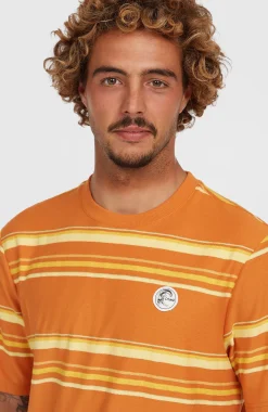 Homme O'Neill T-Shirts|Protection Anti-Uv-HommesT-shirt O'Riginals Stripe| Orange