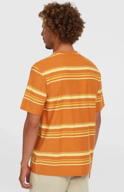 Homme O'Neill T-Shirts|Protection Anti-Uv-HommesT-shirt O'Riginals Stripe| Orange