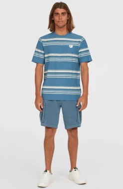 Homme O'Neill T-Shirts|Protection Anti-Uv-HommesT-shirt O'Riginals Stripe| Bleu
