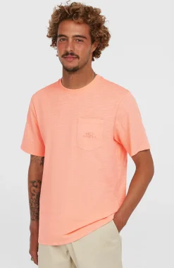 Homme O'Neill T-Shirts|Protection Anti-Uv-HommesT-shirt Slub Chest Pocket| Rose