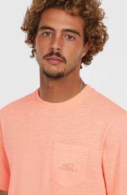 Homme O'Neill T-Shirts|Protection Anti-Uv-HommesT-shirt Slub Chest Pocket| Rose