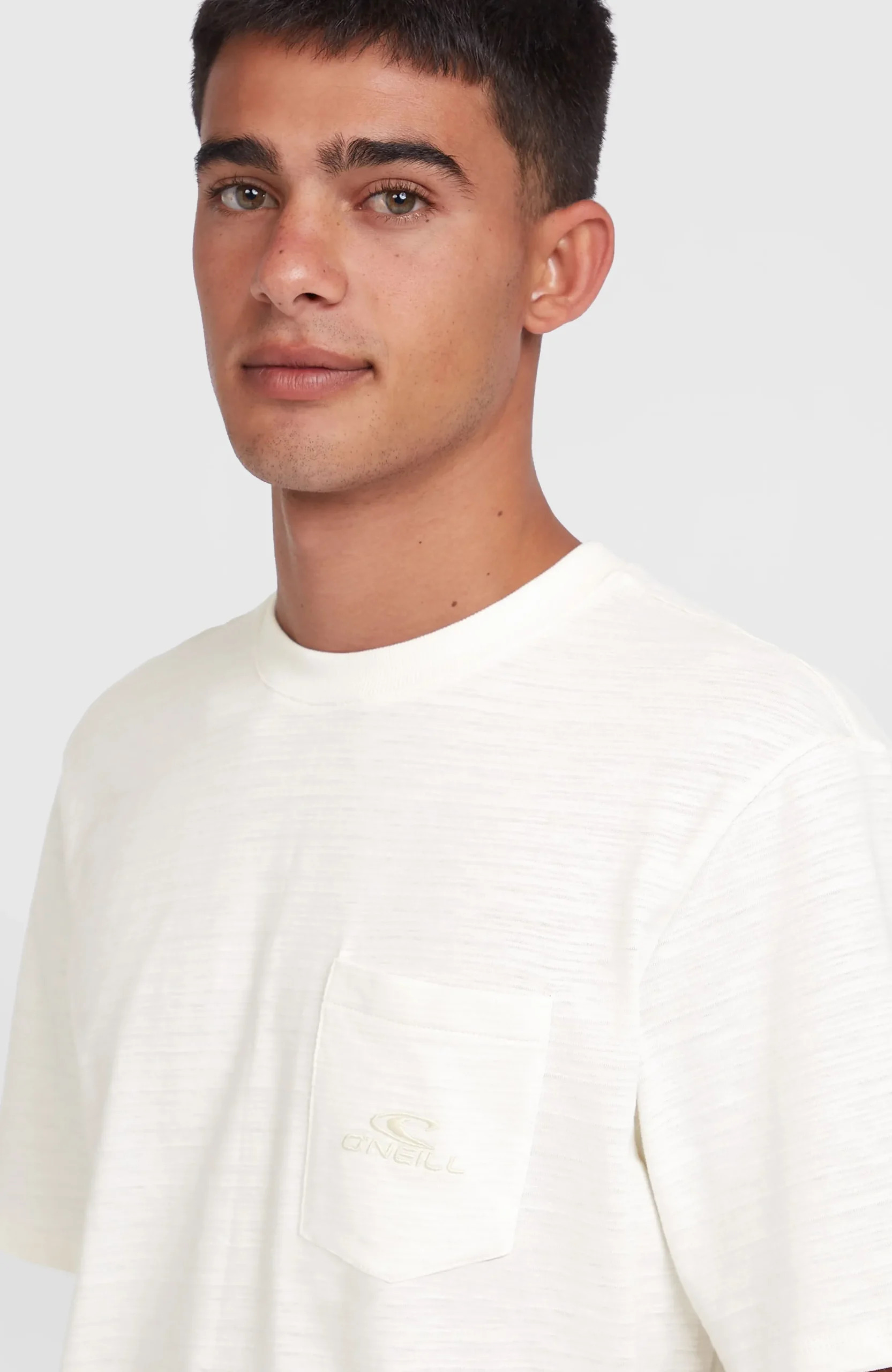 Homme O'Neill T-Shirts|Protection Anti-Uv-HommesT-shirt Slub Chest Pocket| Blanc