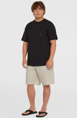 Homme O'Neill T-Shirts|Protection Anti-Uv-HommesT-shirt Slub Chest Pocket| Noire