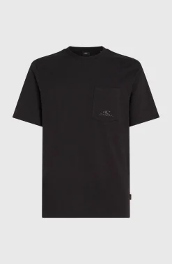 Homme O'Neill T-Shirts|Protection Anti-Uv-HommesT-shirt Slub Chest Pocket| Noire