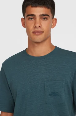 Homme O'Neill T-Shirts|Protection Anti-Uv-HommesT-shirt Slub Chest Pocket| Bleu