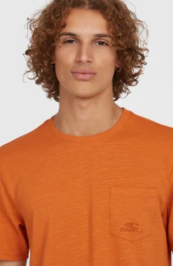 Homme O'Neill T-Shirts|Protection Anti-Uv-HommesT-shirt Slub Chest Pocket| Orange