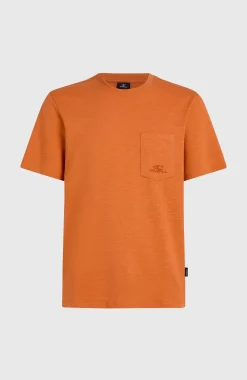 Homme O'Neill T-Shirts|Protection Anti-Uv-HommesT-shirt Slub Chest Pocket| Orange