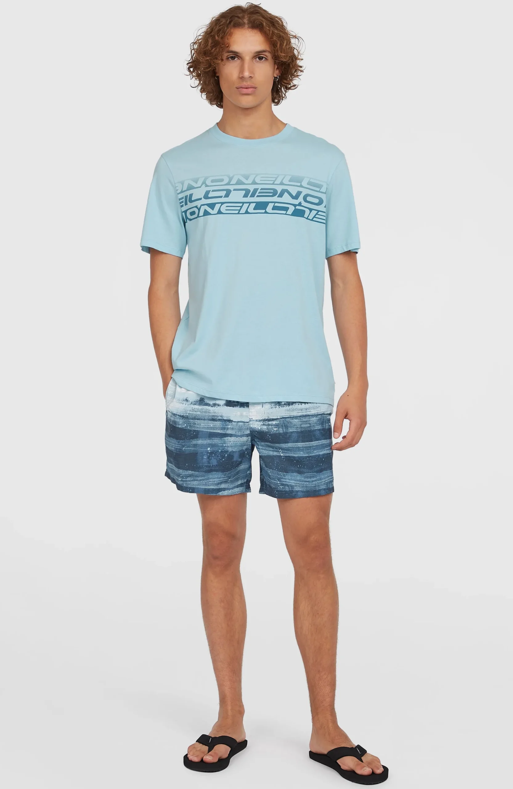 Homme O'Neill T-Shirts|Protection Anti-Uv-HommesT-shirt Stripe| Bleu
