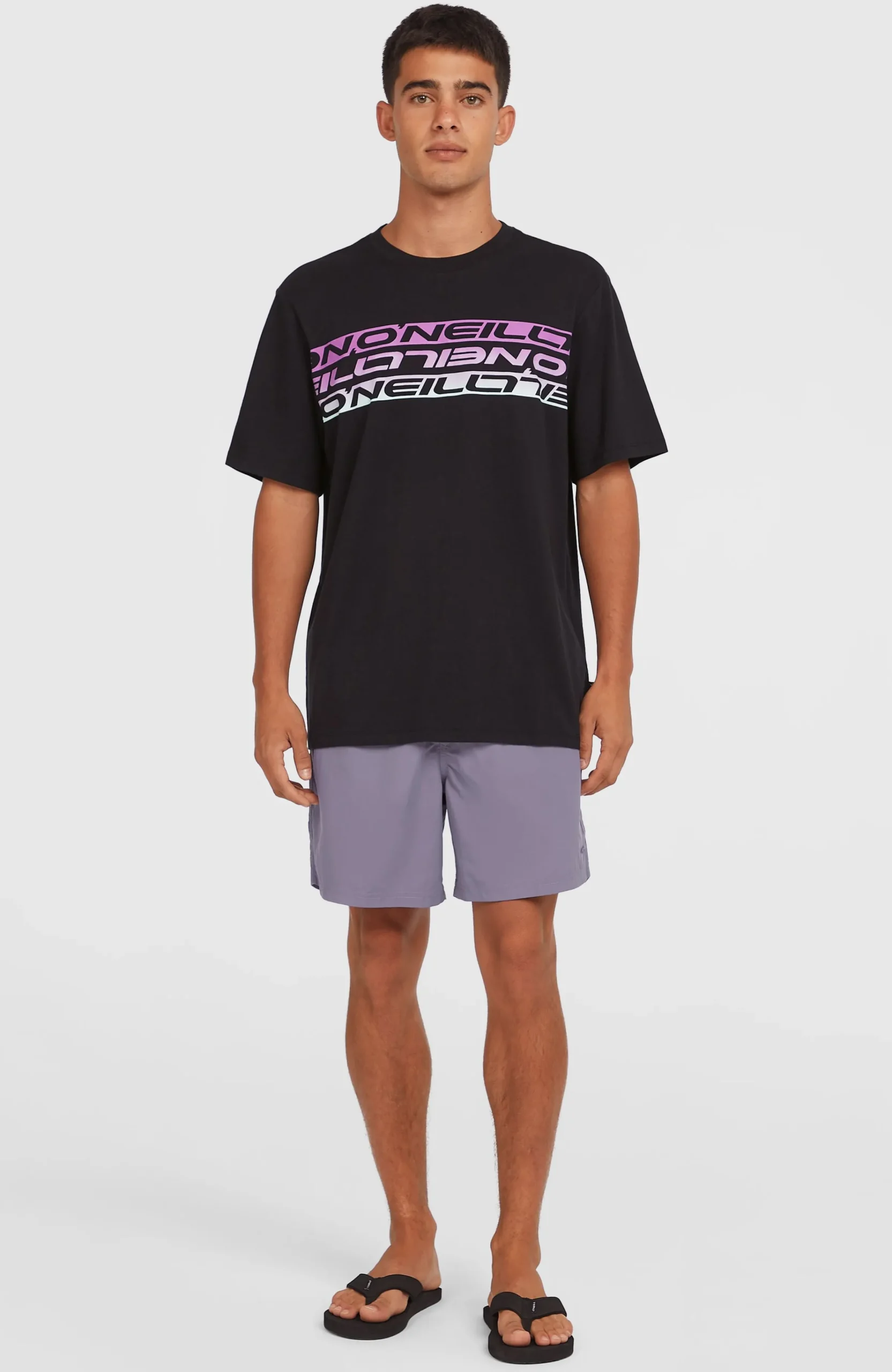 Homme O'Neill T-Shirts|Protection Anti-Uv-HommesT-shirt Stripe| Noire