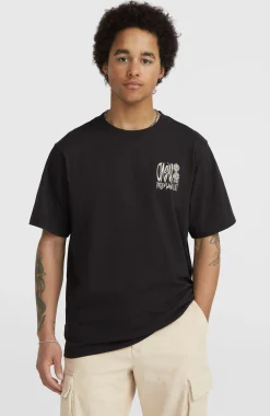 Homme O'Neill T-Shirts|Protection Anti-Uv-HommesT-shirt Surf Heroes Graphic| Noire