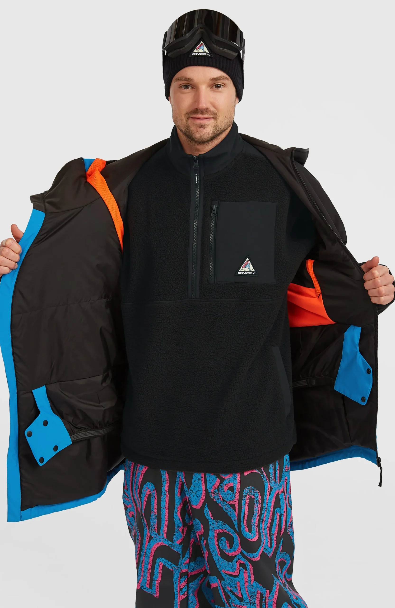 Homme O'Neill Vestes De Ski|Vestes De Snowboard-HommesVeste de ski asymétrique FWC'Play| Bleu Mix