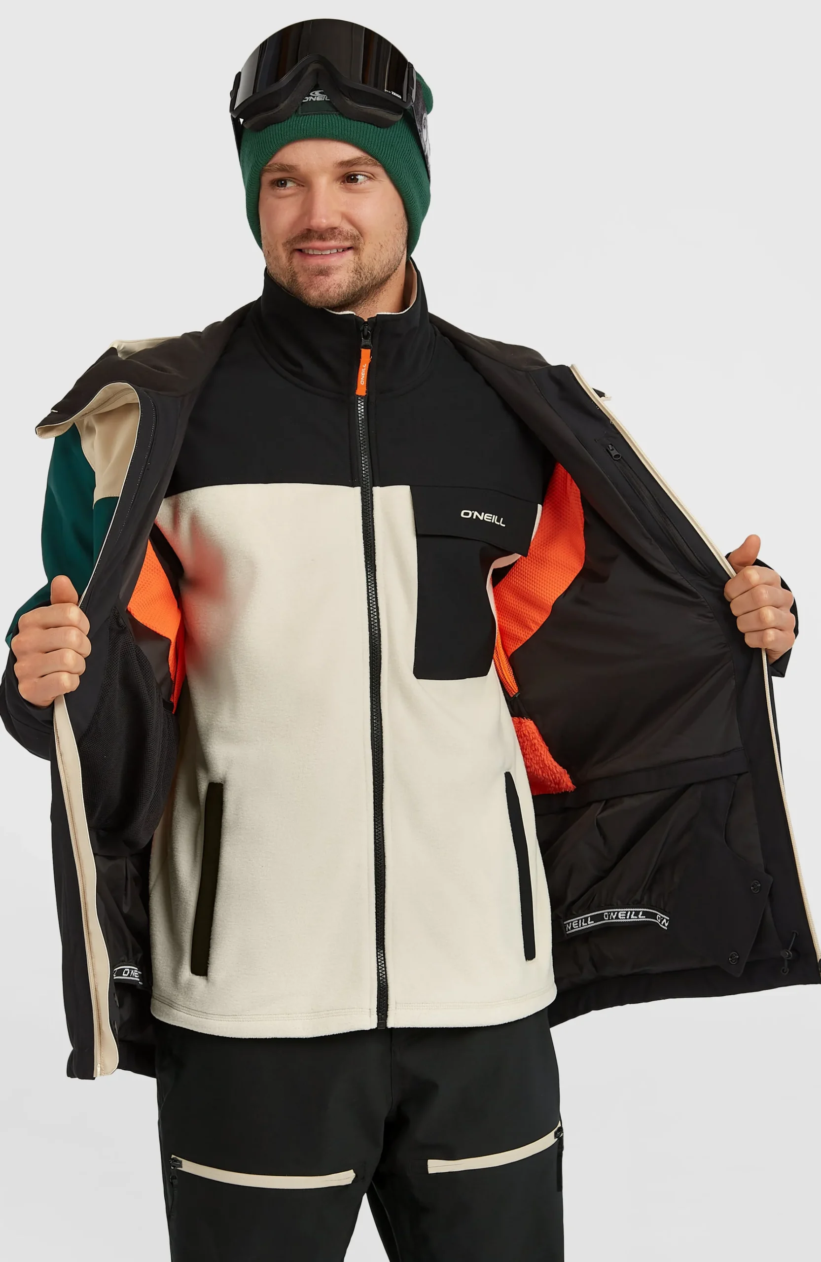 Homme O'Neill Vestes De Ski|Vestes De Snowboard-HommesVeste de ski FWC'Peak Fire| Beige Mix