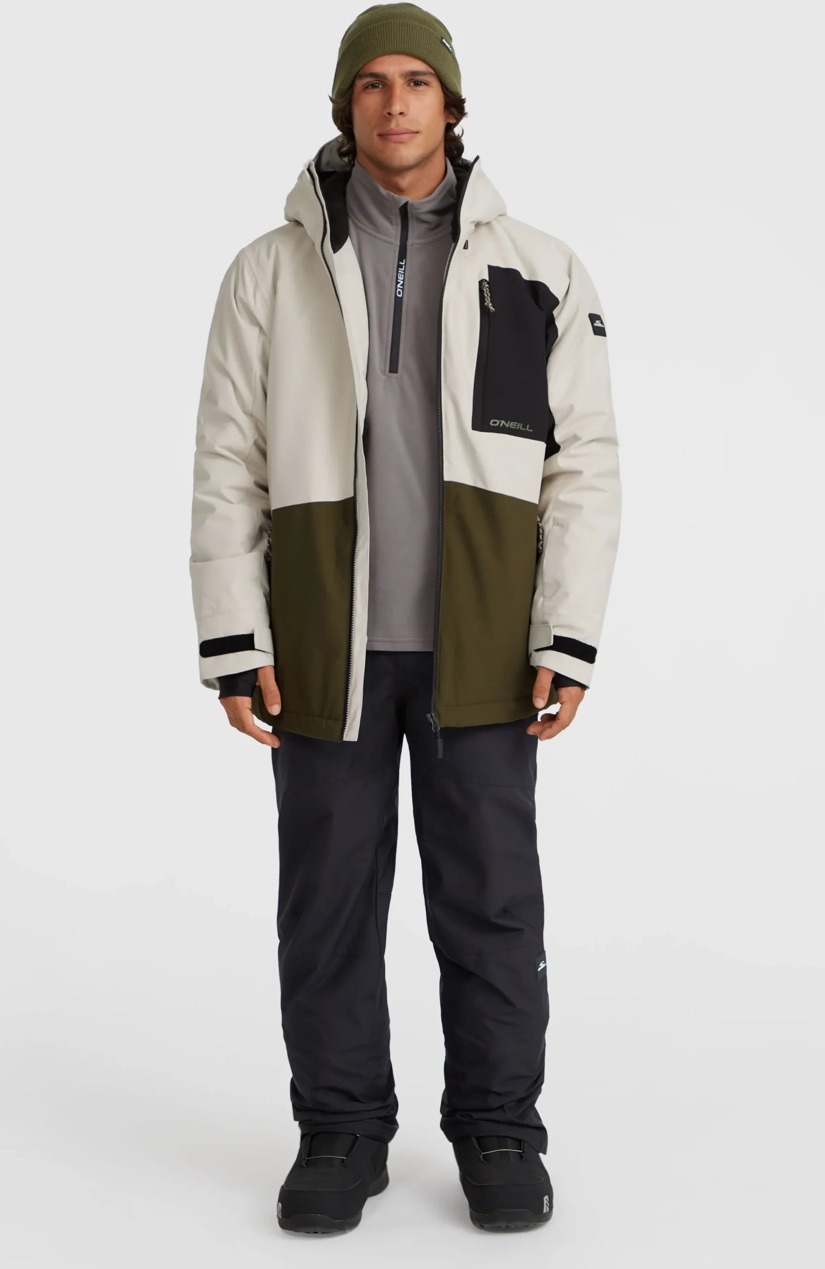 Homme O'Neill Vestes De Ski|Vestes De Snowboard-HommesVeste de ski Hammer Block| Beige Mix