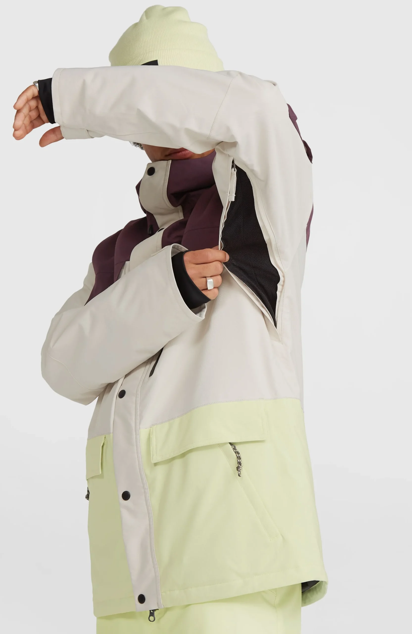 Homme O'Neill Vestes De Ski|Vestes De Snowboard-HommesVeste de ski Utility Pro Hybrid| Beige Mix